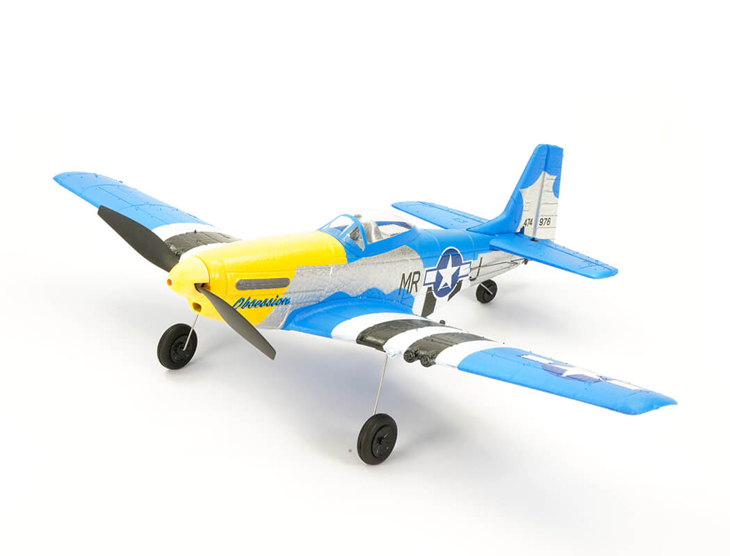 VOLANTEX P-51D MUSTANG V2 BLUE 4CH 400MM BRUSHED W/GYRO RTF V761-5V2B