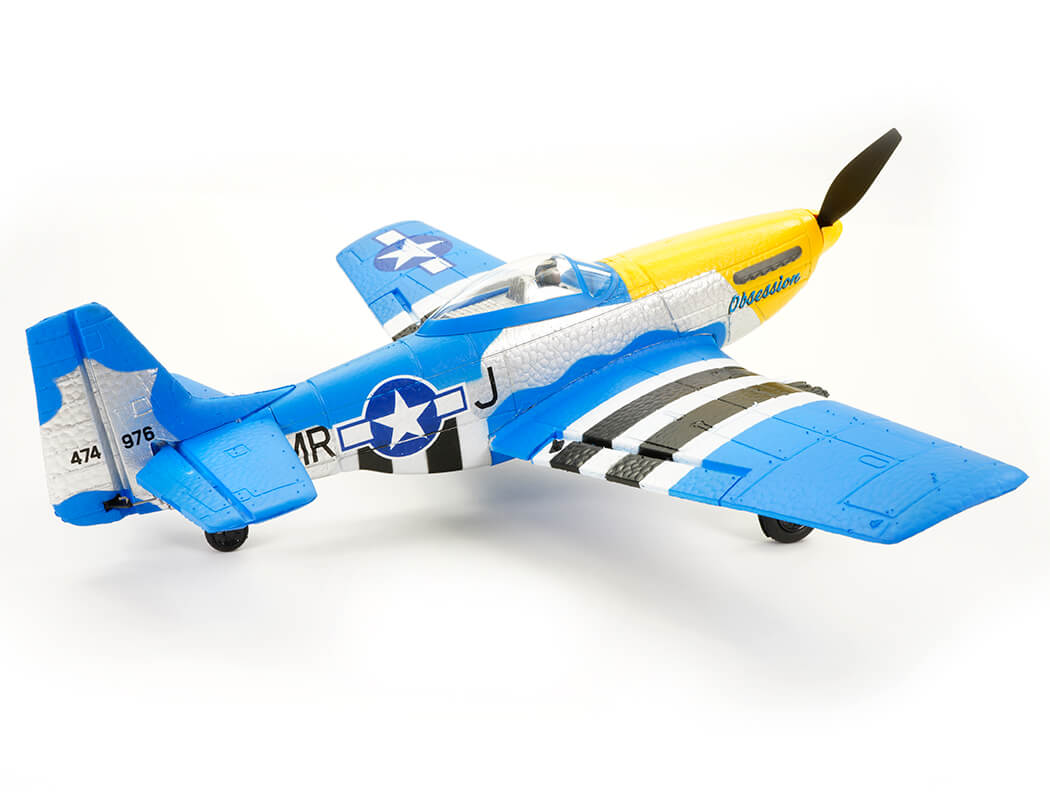 VOLANTEX P-51D MUSTANG V2 BLUE 4CH 400MM BRUSHED W/GYRO RTF V761-5V2B