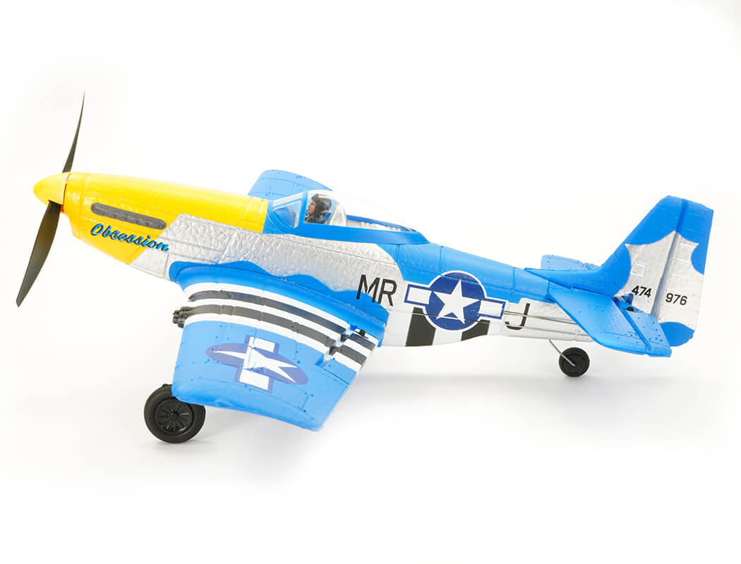 VOLANTEX P-51D MUSTANG V2 BLUE 4CH 400MM BRUSHED W/GYRO RTF V761-5V2B