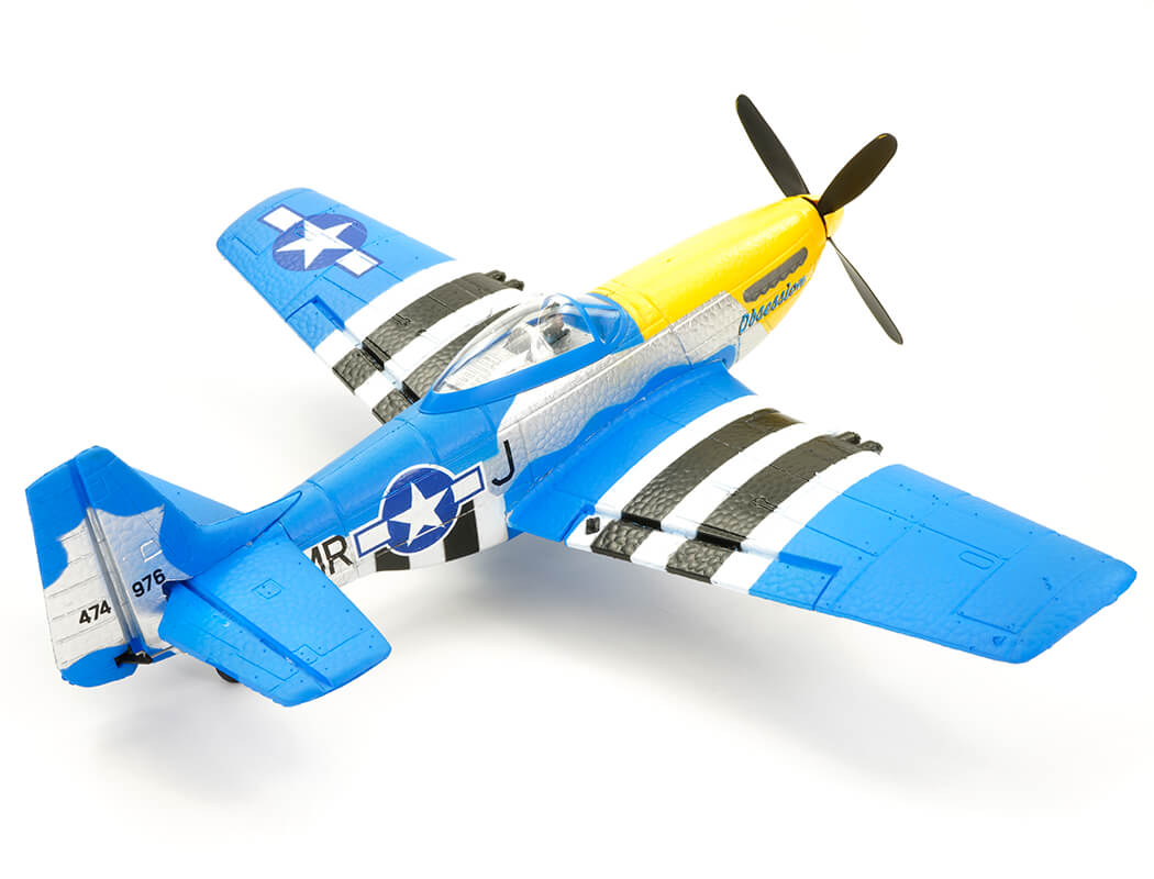 VOLANTEX P-51D MUSTANG V2 BLUE 4CH 400MM BRUSHED W/GYRO RTF V761-5V2B