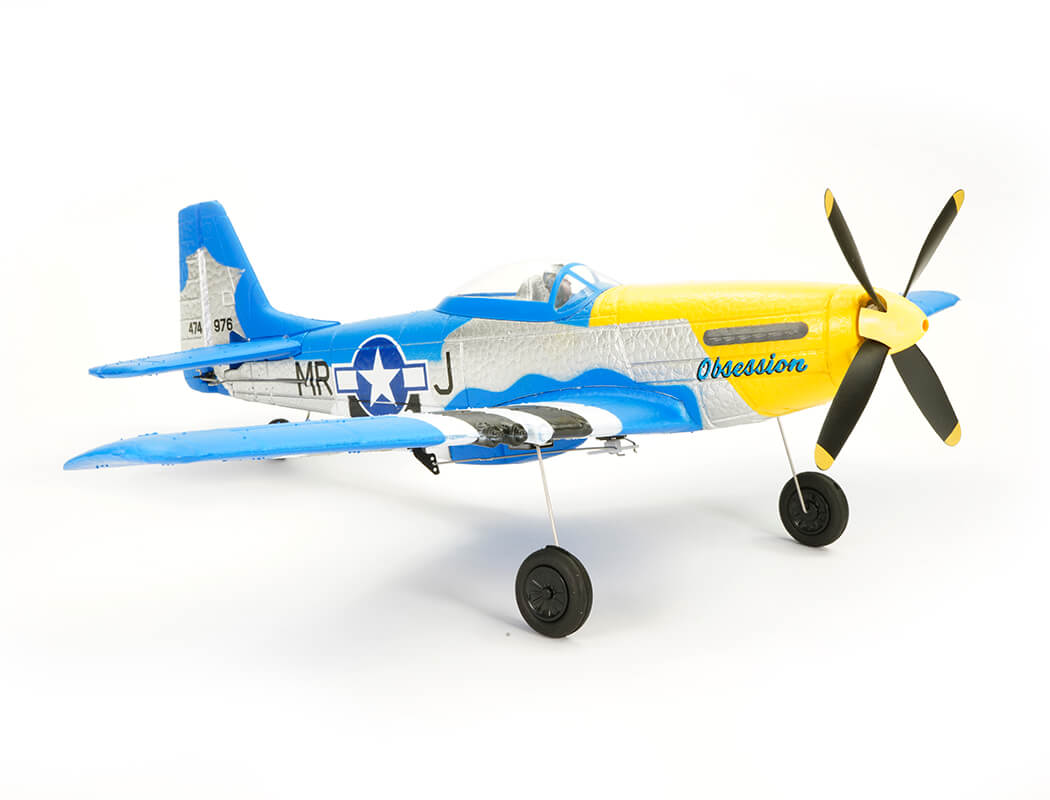VOLANTEX P-51D MUSTANG V2 BLUE 4CH 400MM BRUSHED W/GYRO RTF V761-5V2B