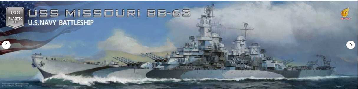 VERY FIRE 1/350 USS Missouri Advanced version US Navy Battleship HELL IN THE PACIFIC Kit - VF350909ADit