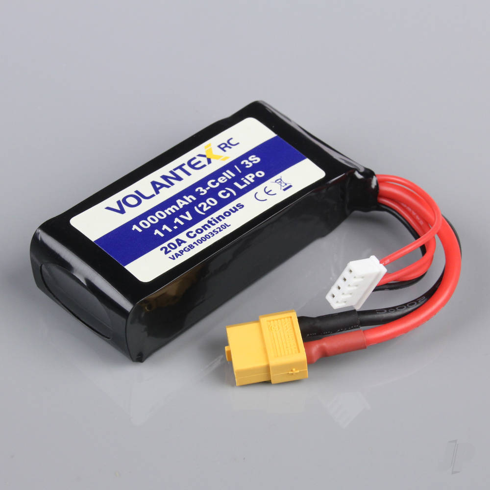 LiPo 3S 1000mAh 11.1V XT60 Battery (SR48BL / Vector S BL)