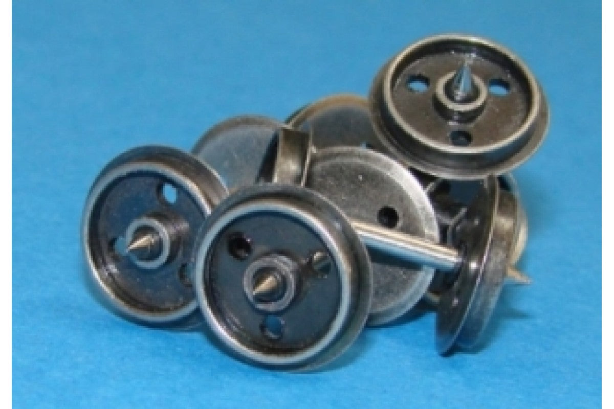 OO GAUGE DISC WHEELS ON AXLES X 20