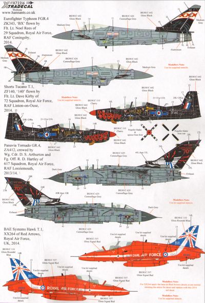 Xtradecal 1/472 Royal AirForce Update 2013-14 X72216