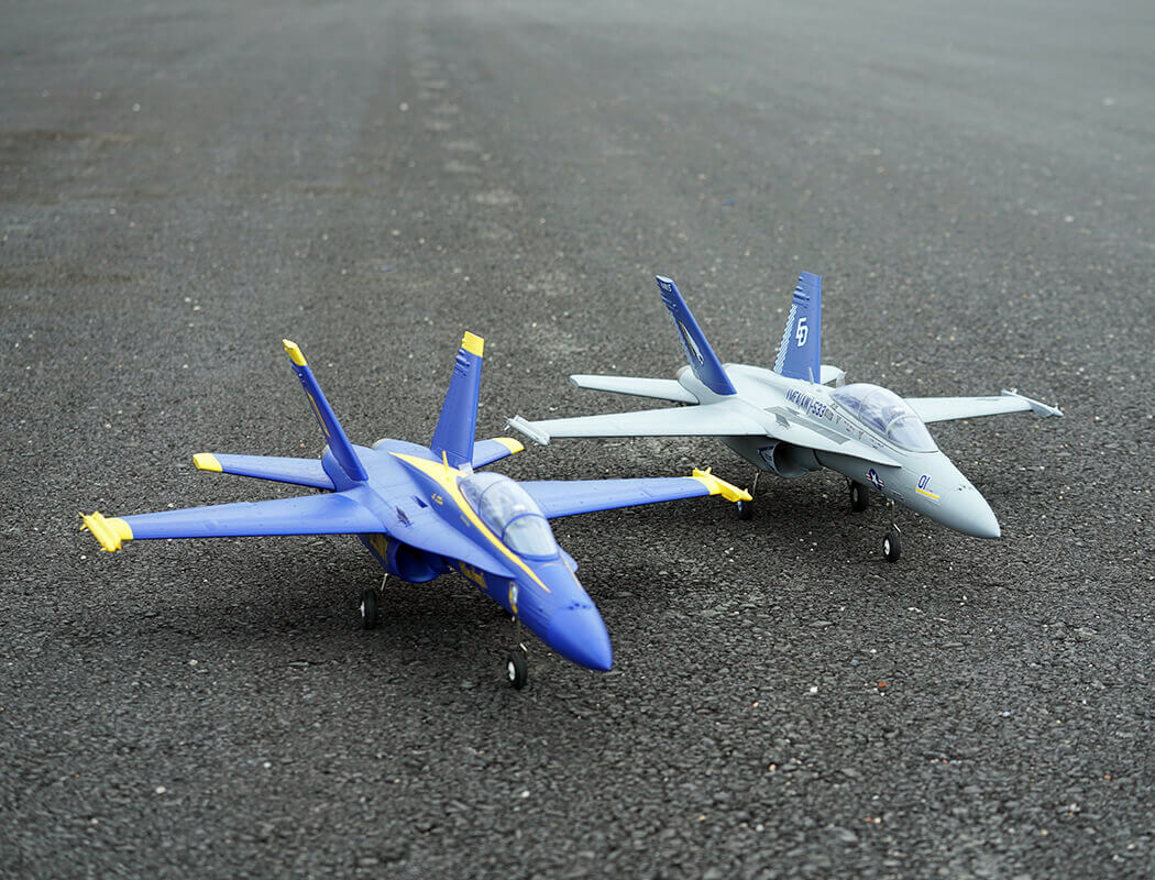 XFLY TWIN 40MM F-18 EDF 705MM JET WITHOUT TX/RX/BATT - BLUE