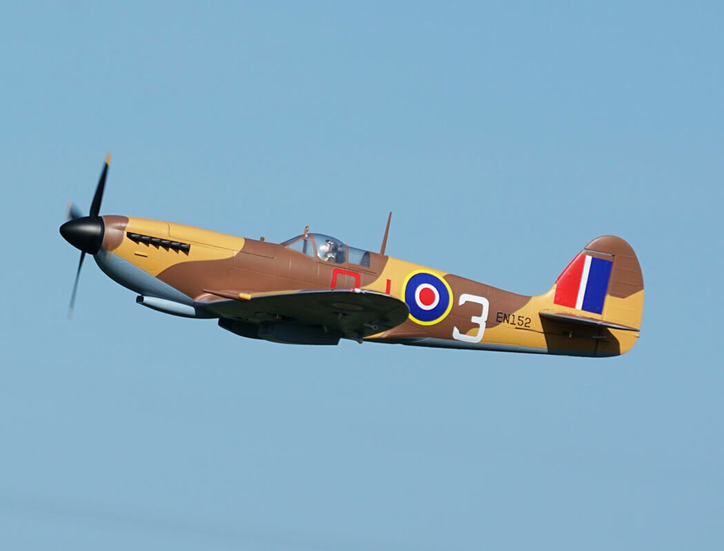 XFLY SUPERMARINE SPITFIRE MKIX BROWN 1200MM NO LANDING GEAR WITHOUT TX/RX/BAT/CHG