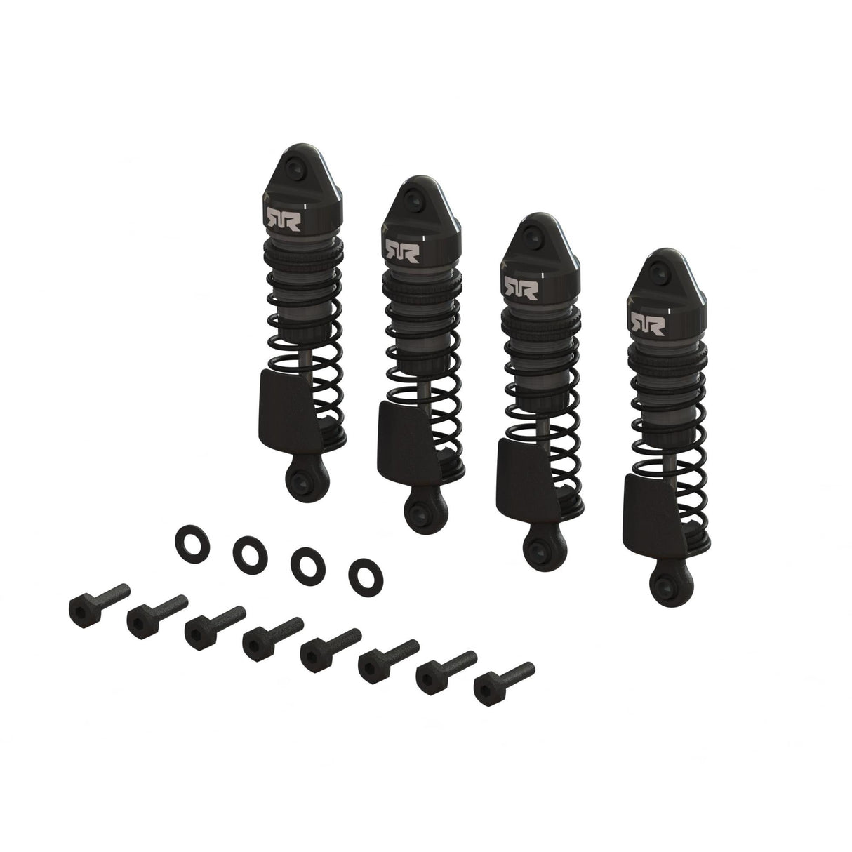 Aluminum Shock Set 58mm Length 2000cSt Oil (4) Gunmetal: