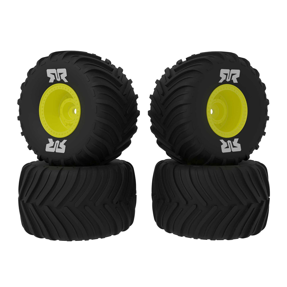 ARRMA dBoots Chevron MT Tire Set Glued Yellow (2 Pairs): GROM
