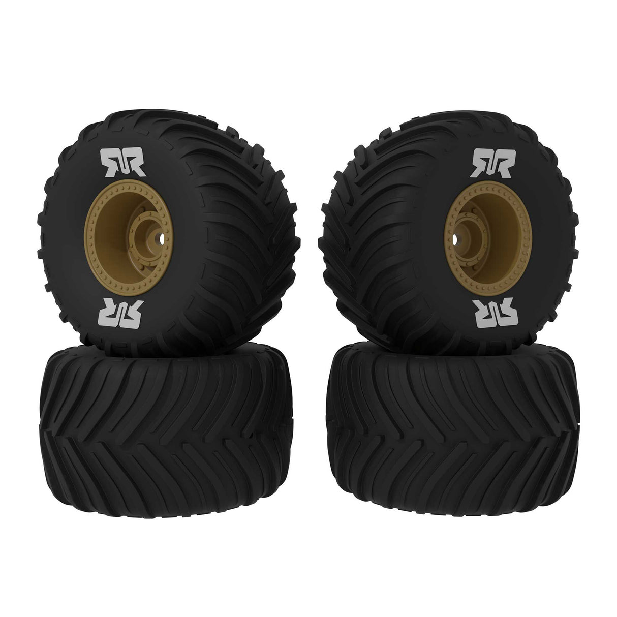 ARRMA dBoots Chevron MT Tire Set Glued Bronze (2 Pairs): GROM