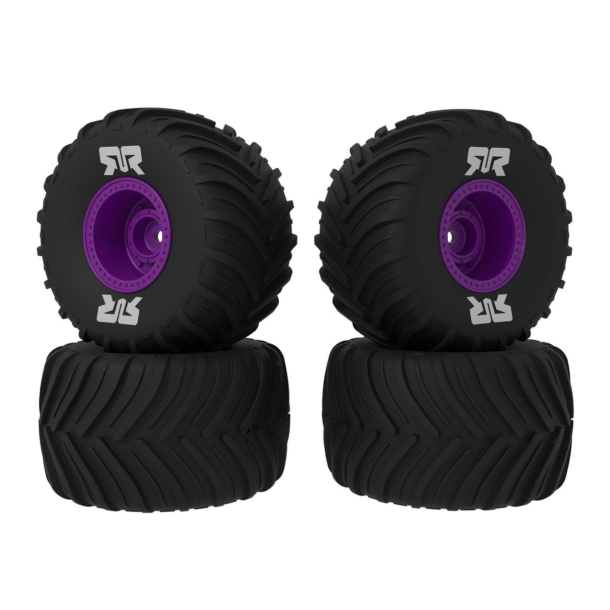 ARRMA dBoots Chevron MT Tire Set Glued Purple (2 Pairs): GROM