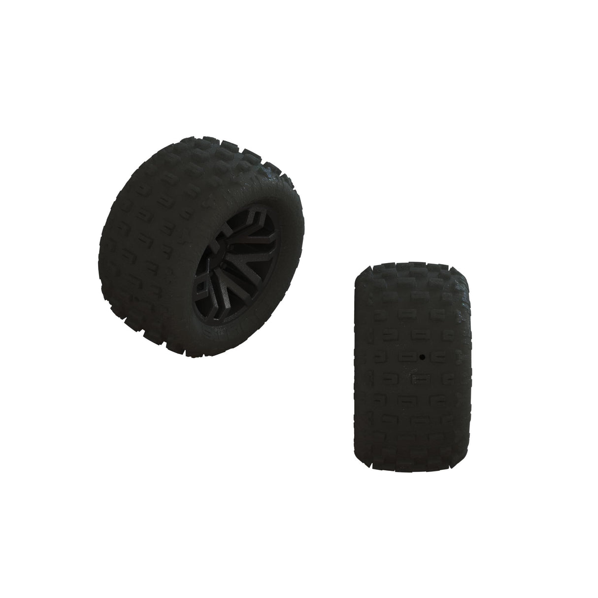 Arrma dBoots FORTRESS 1/18th Tire Set Glued (Black) (2 Pairs)