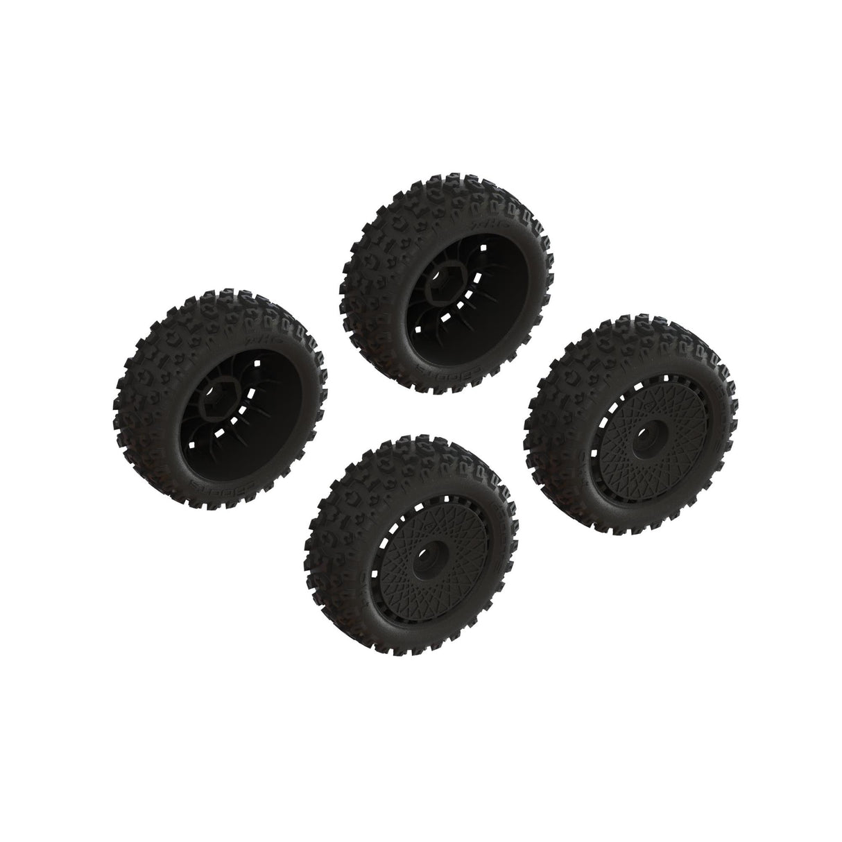 dBoots 2-HO Tire Set Glued (Black) (2 Pairs)