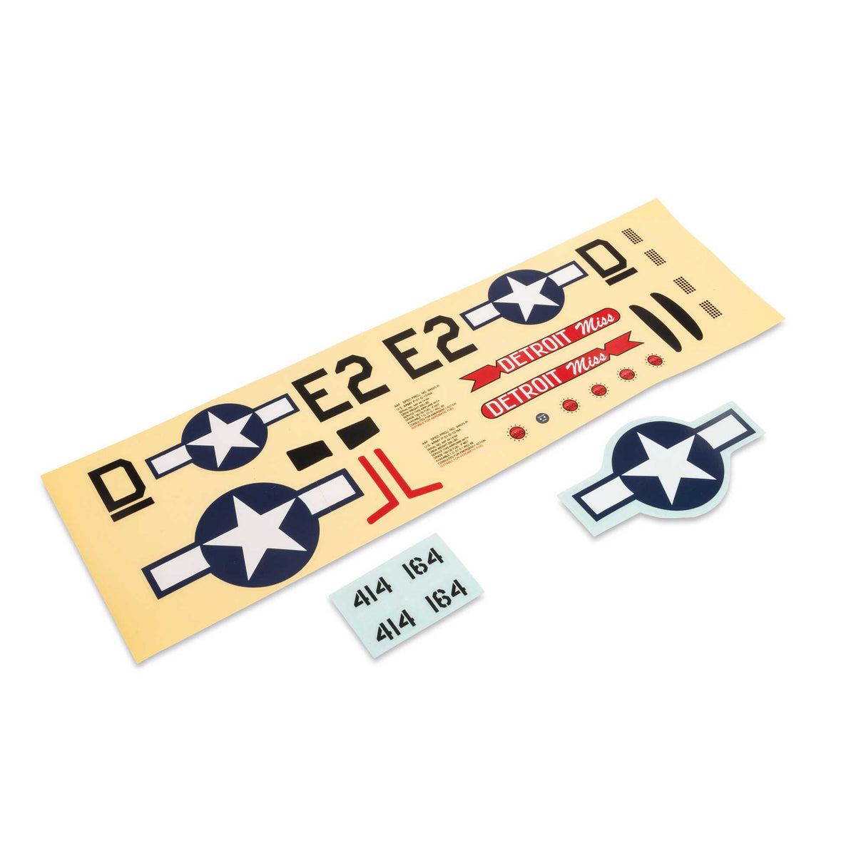 Decal Sheet: UMX P-51 Detroit Miss