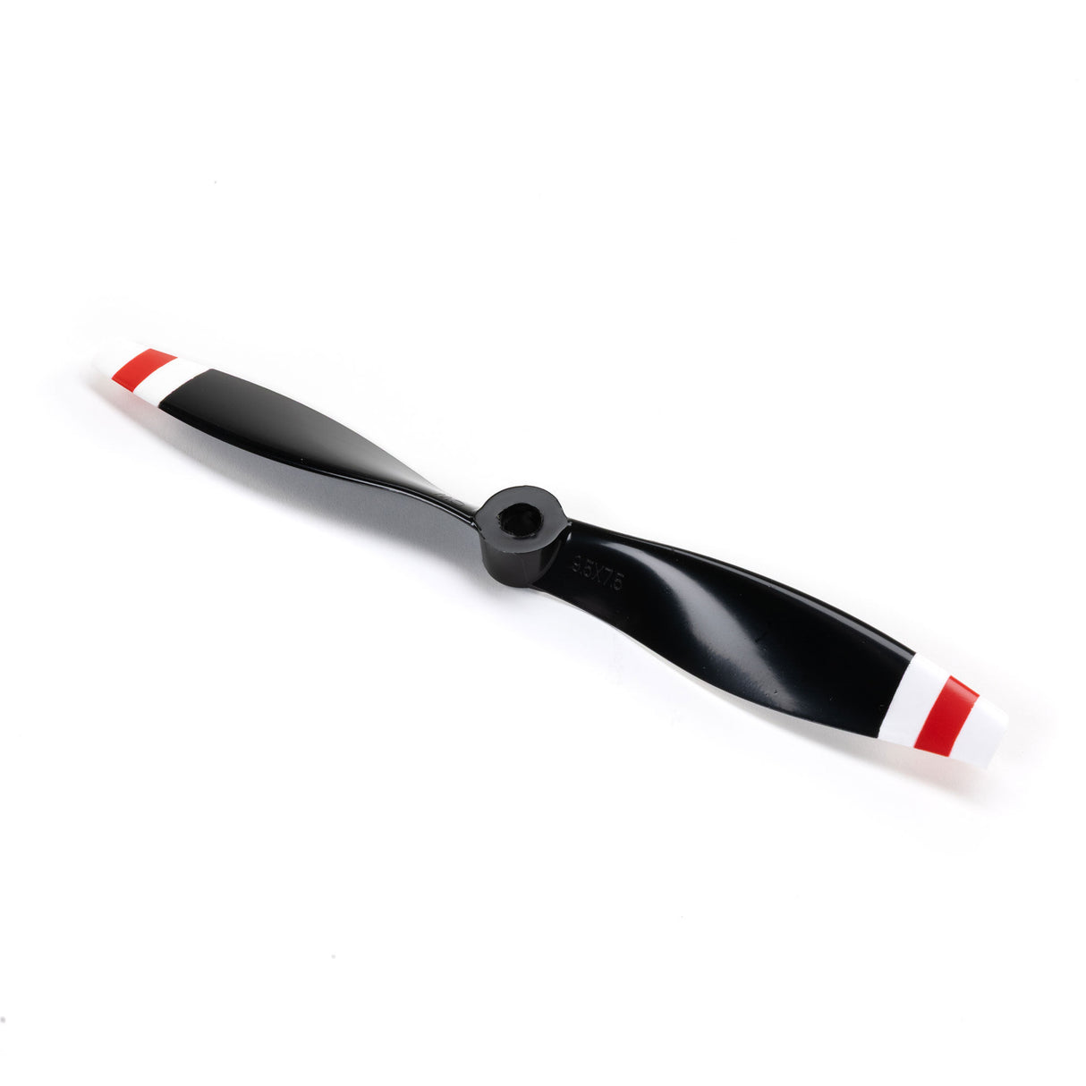 9.5 x 7.5 CW Left Propeller Black with Red and White Tips: