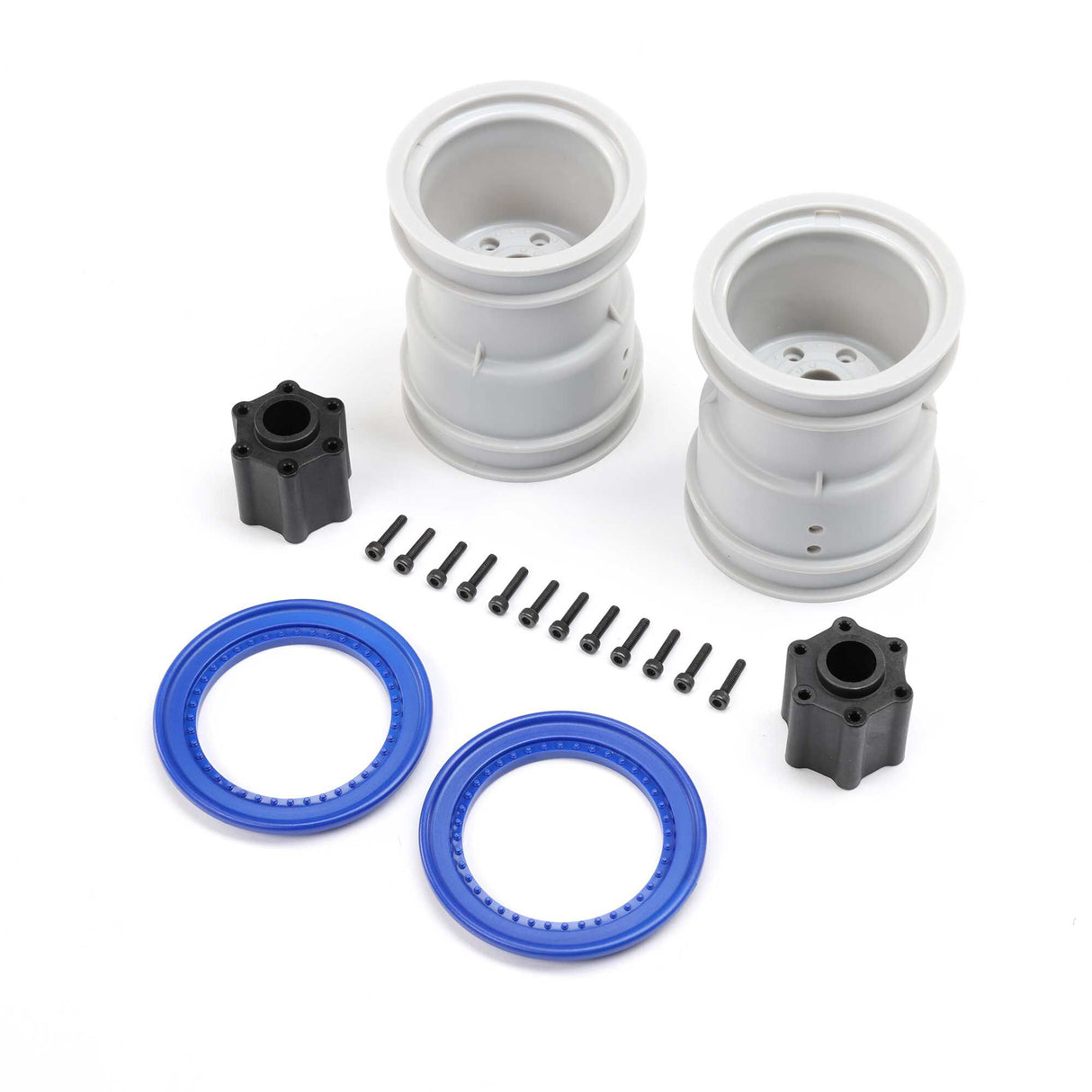 Losi 2.6 Wheel with Beadlock Rings Blue (2): LMT 2.0 Z-LOS-1815