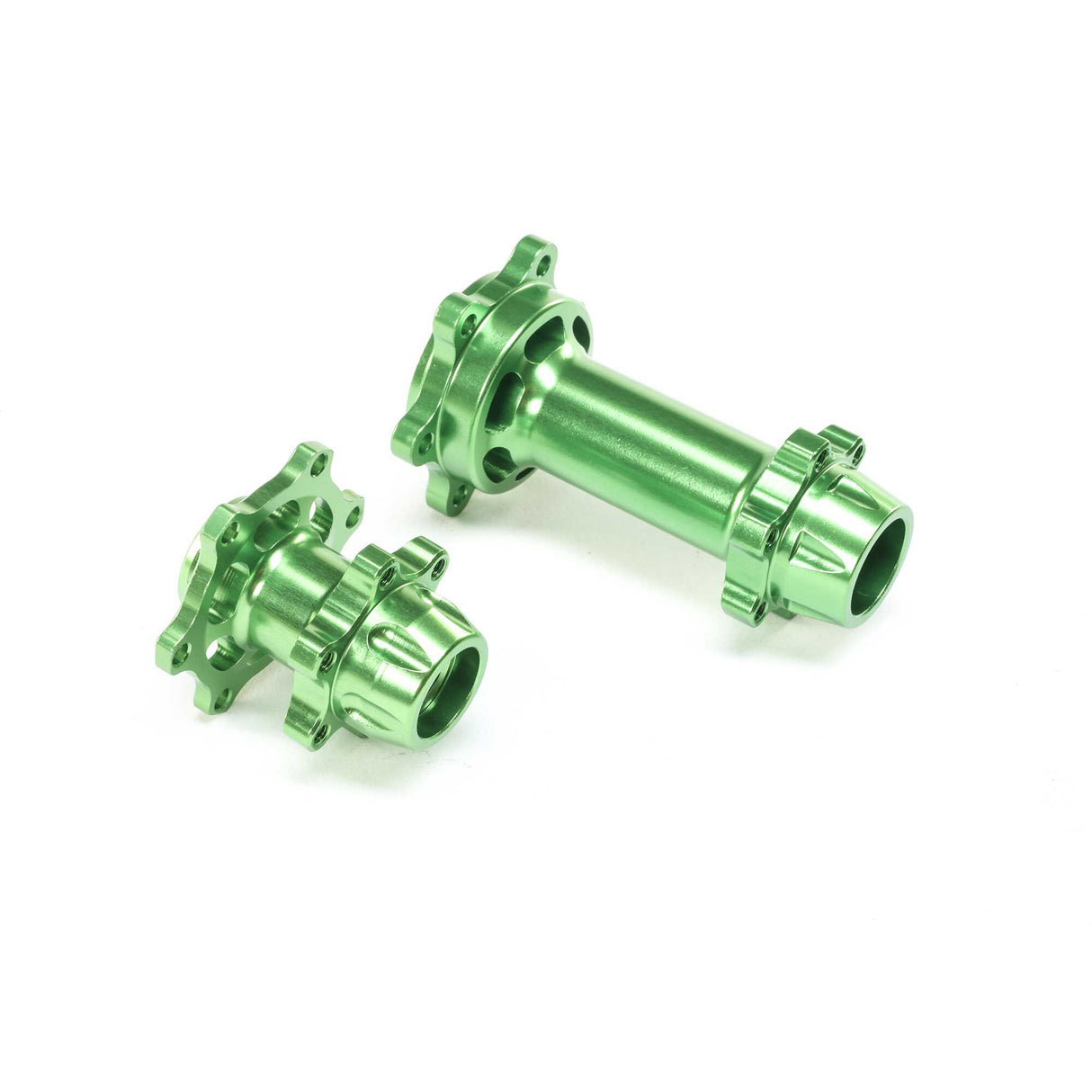 Aluminum Hub Set Machined Green: Promoto-MX