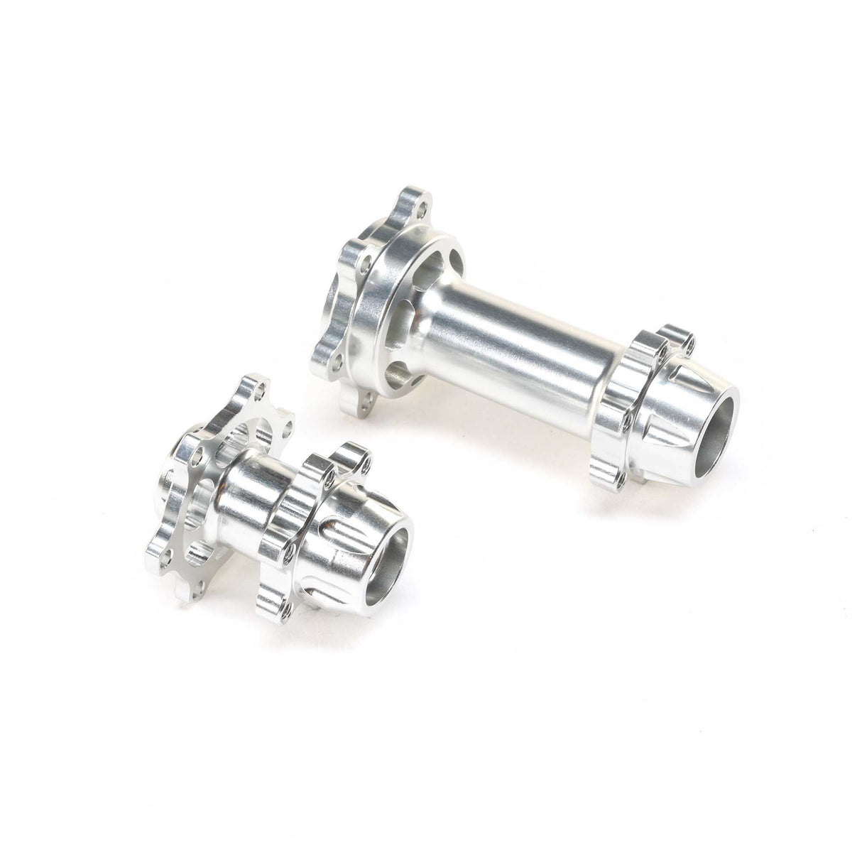 Aluminum Hub Set Machined Silver : Promoto-MX