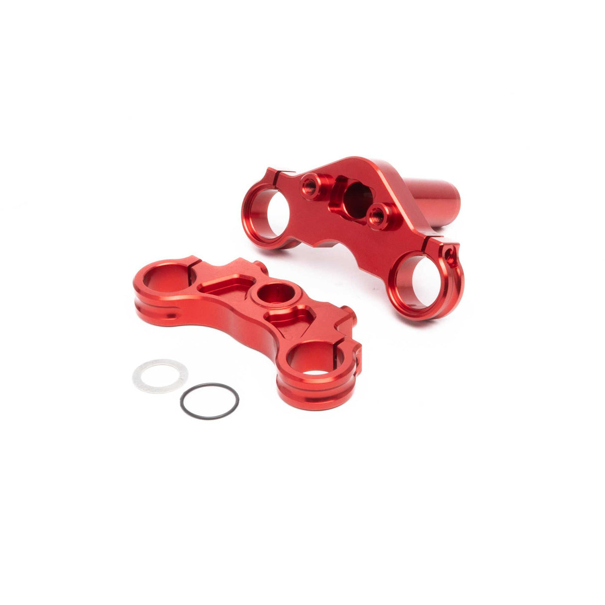 Aluminum Triple Clamp Set Red: Promoto-MX
