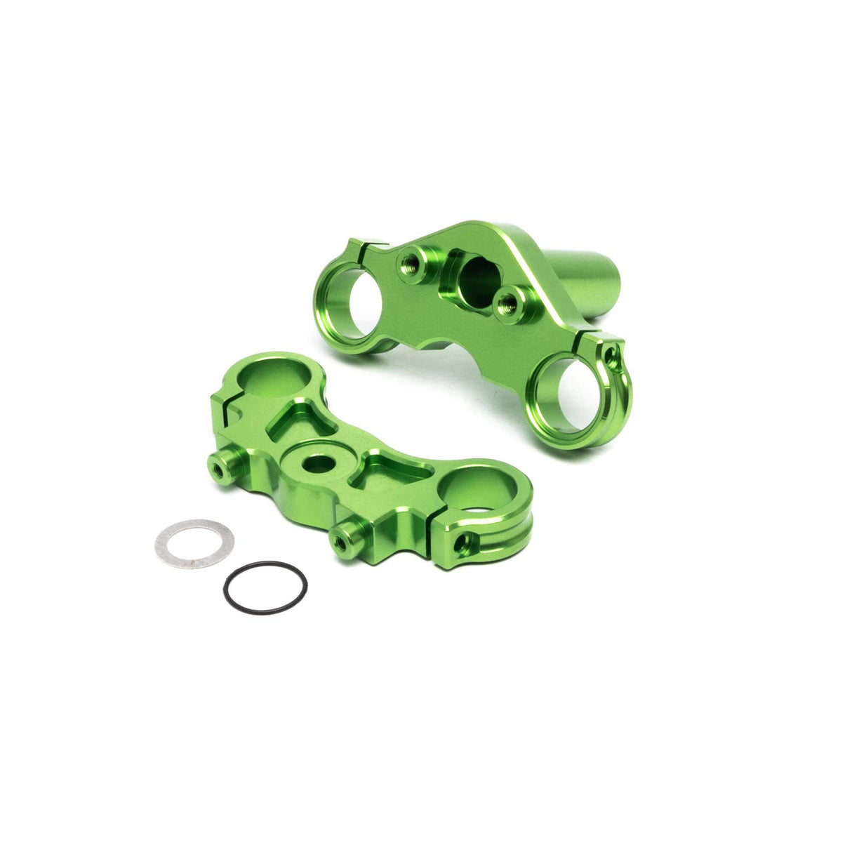 Aluminum Triple Clamp Set Green: Promoto MX
