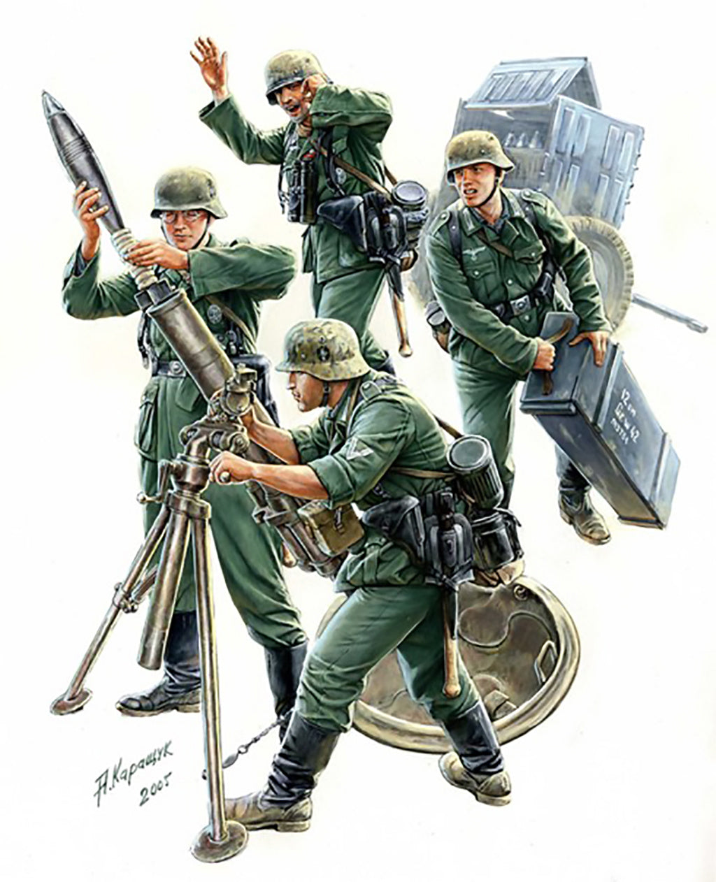 ZVEZDA German 120MM Mortar 42 w Tra 1/35
