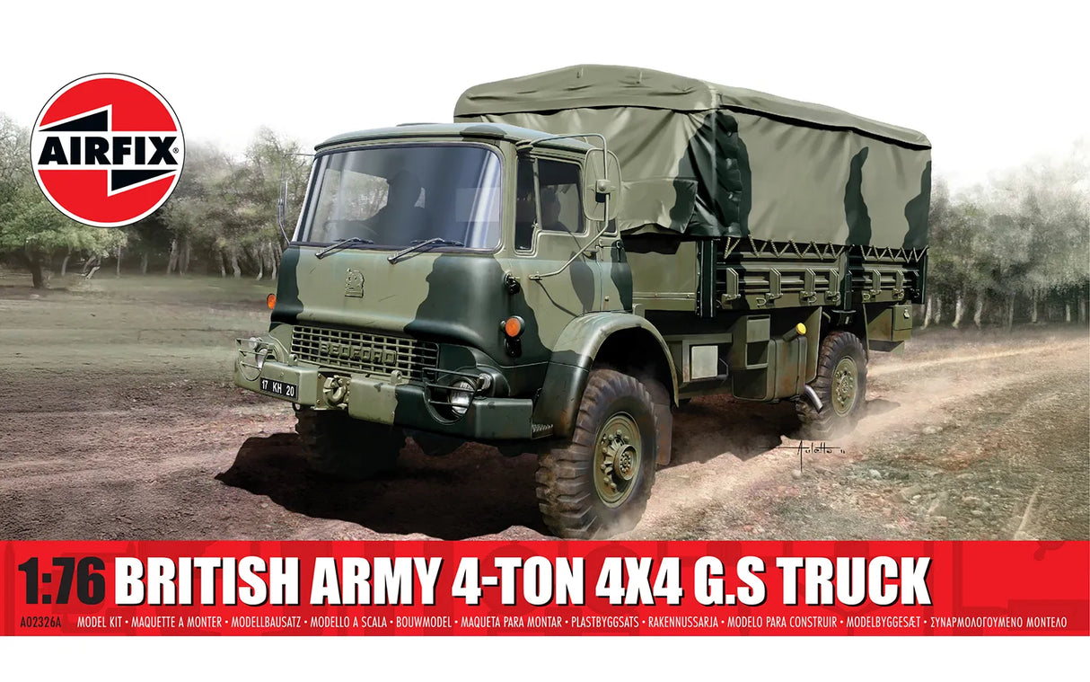 Airfix 1/76 British Army 4-ton 4 x 4 G.S Truck Kit A02326A