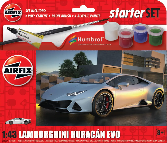 Airfix Starter Set 1/43 Lamborghini Huracan EVO A55007