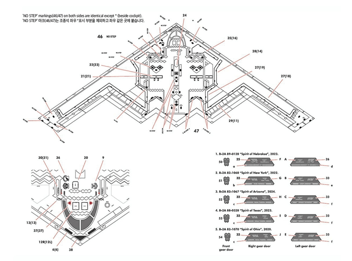 Academy 1/144 USAF B-2A Stealth Bomber Kit 12645