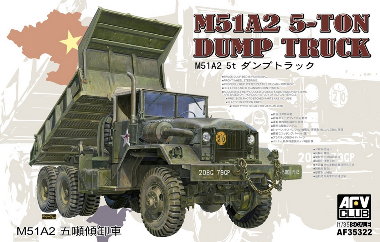 AFV 1/35 M51A2 5-Ton Dump Truck Kit AF35322