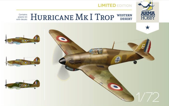 Arma Hobby 1/72 Hawker Hurricane Mk I trop Western Desert Limited Edition 70026 Kit