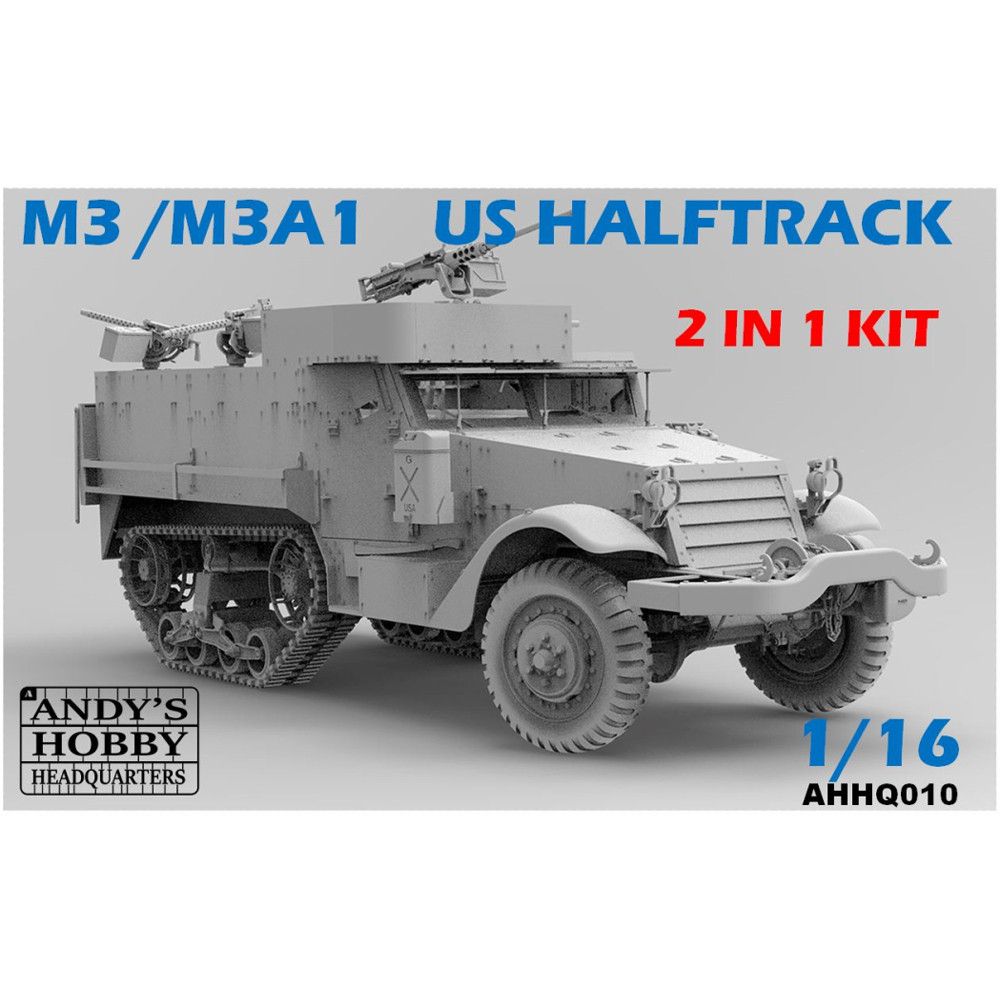 Andys Hobby Headquarters 1/16 M3/M3A1 US Half Truck Kit AHHQ-010