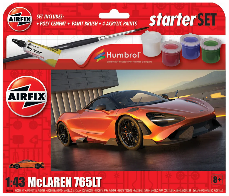 Airfix 1/43 McLaren 765LT Starter Set A55006