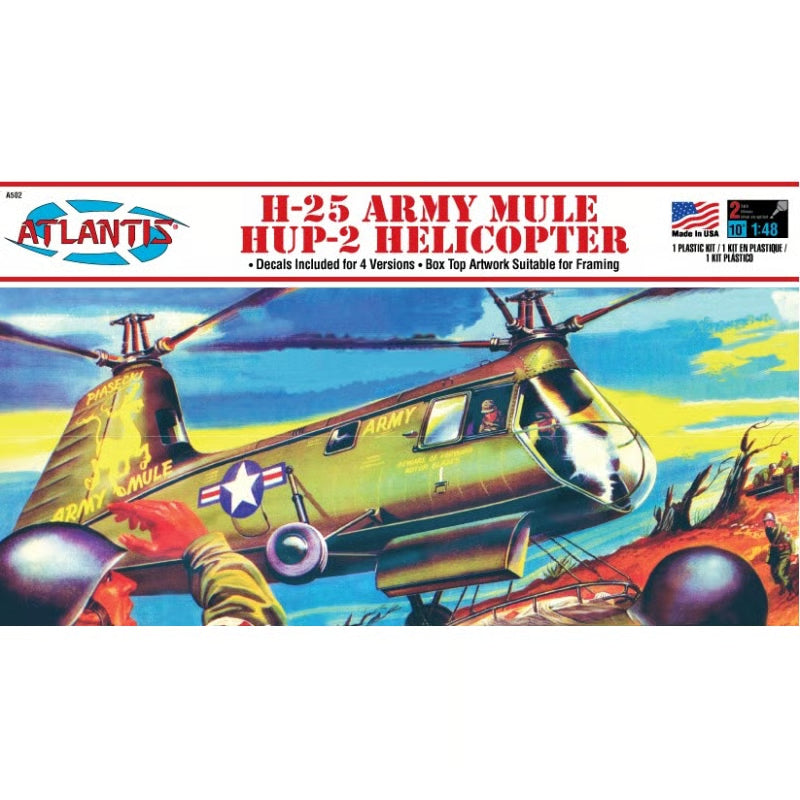 Atlantis 1/48 H-25 Army Mule HUP-2 Helicopter Model Kit AMCA502
