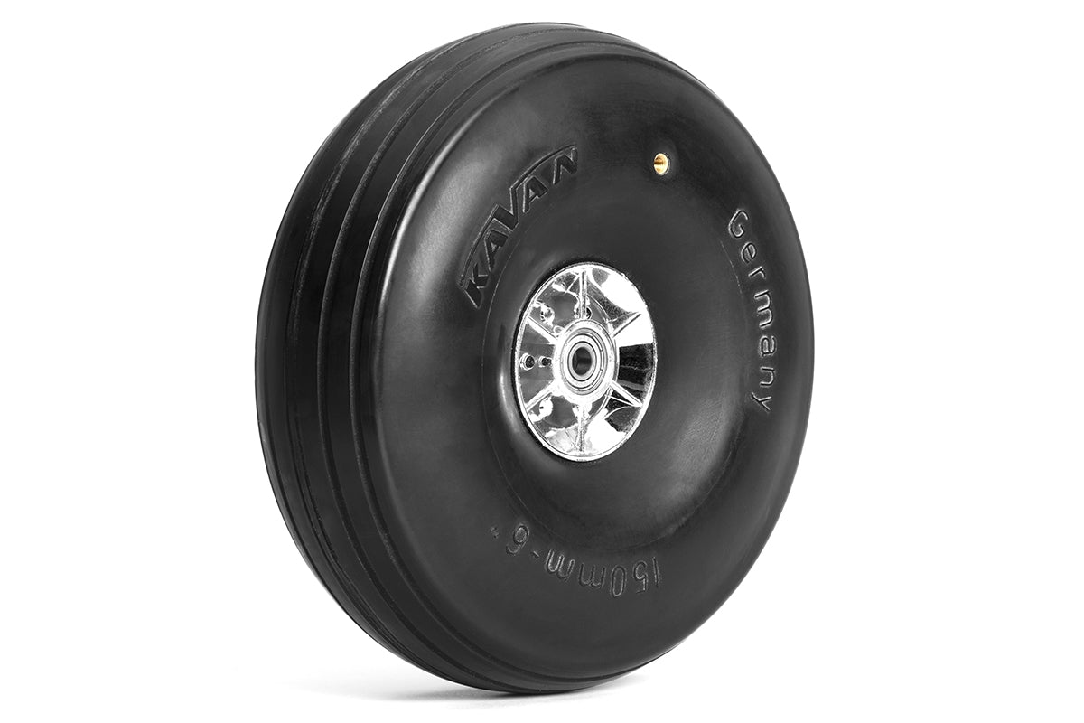 Kavan Super Light Wheel with fitted ballraces and valve - 150mm - Single Wheel