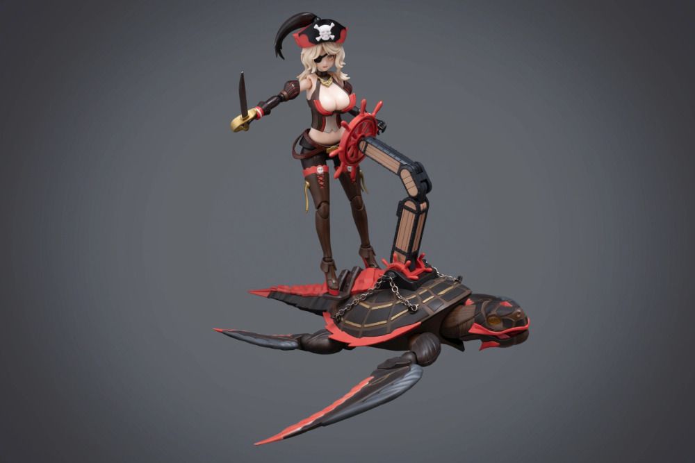 Border Model 1/12 Pirate Captain Queen Anne - Snap Fit Kit BA-003