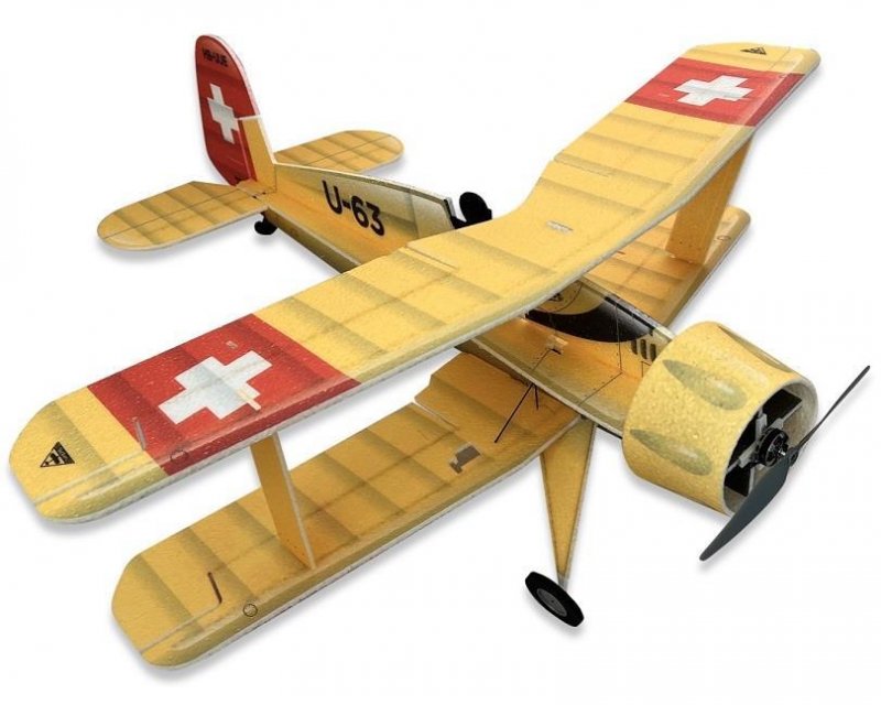 RC Factory Bucker Jungmeister (Yellow) 775mm Combo