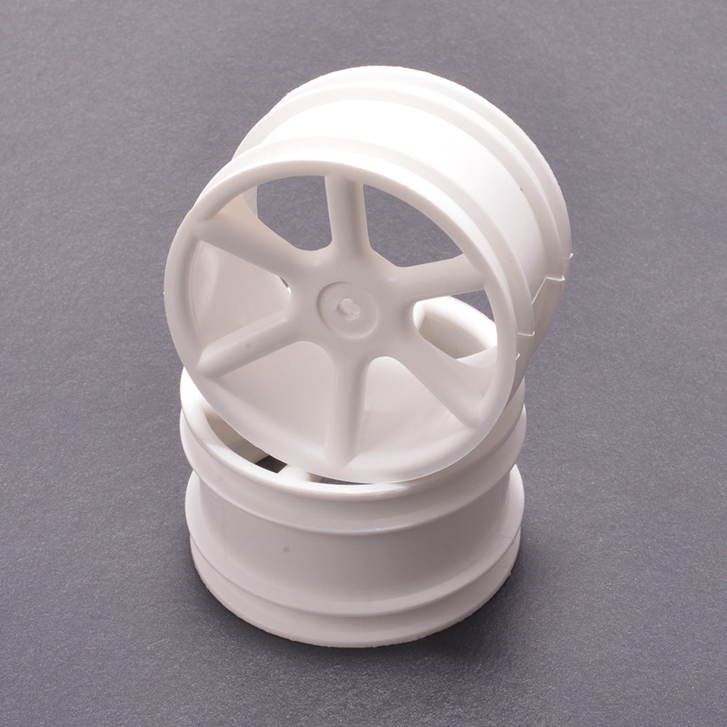 JC 6 Spoke 2.2 Rear White Wheel CAT/Coug 2K pr