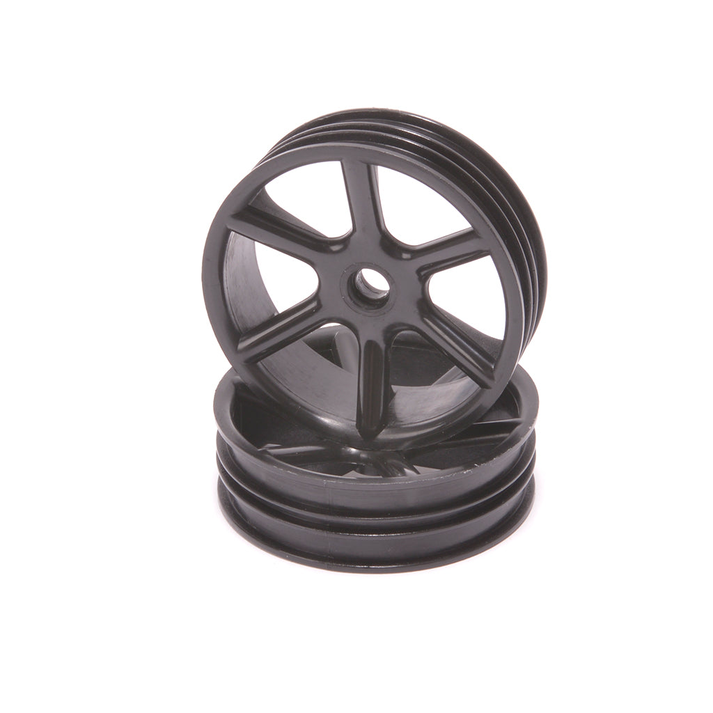 JC 6 Spoke 2.2 2WD Front Black Wheel Cougar 2K pr