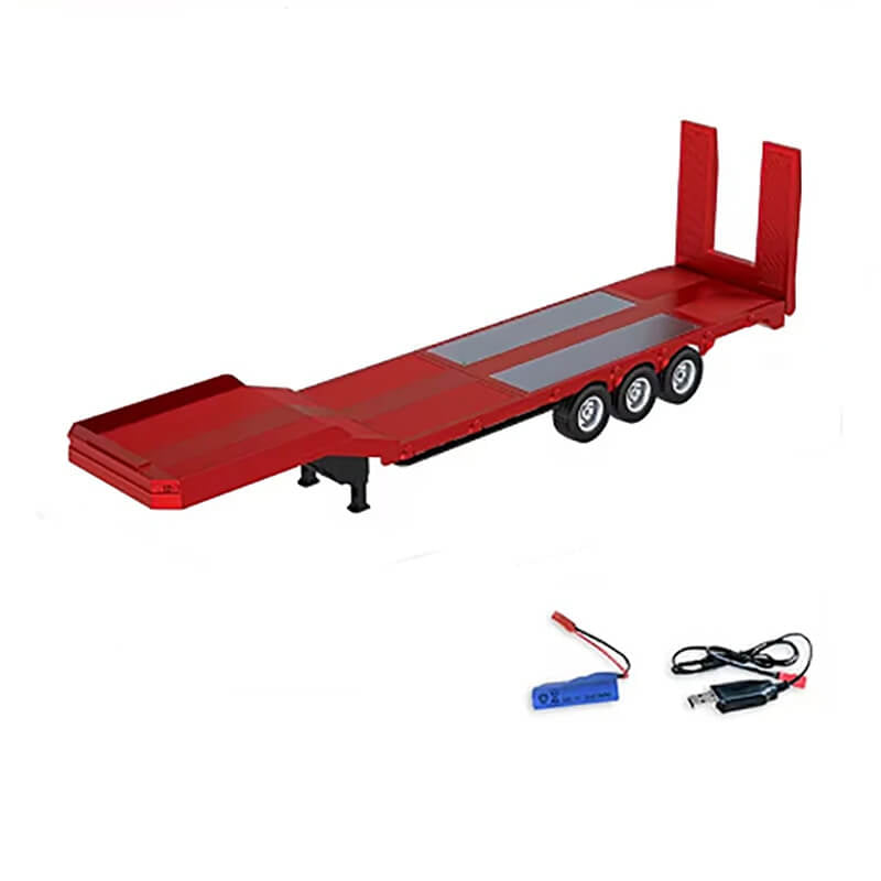 HUINA RC HAULAGE FLATBED TRAILER red