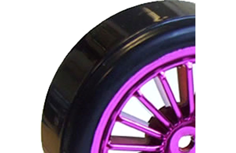 Fastrax 1/10th Street Wheel Drift Tyres 20-Spoke Purple