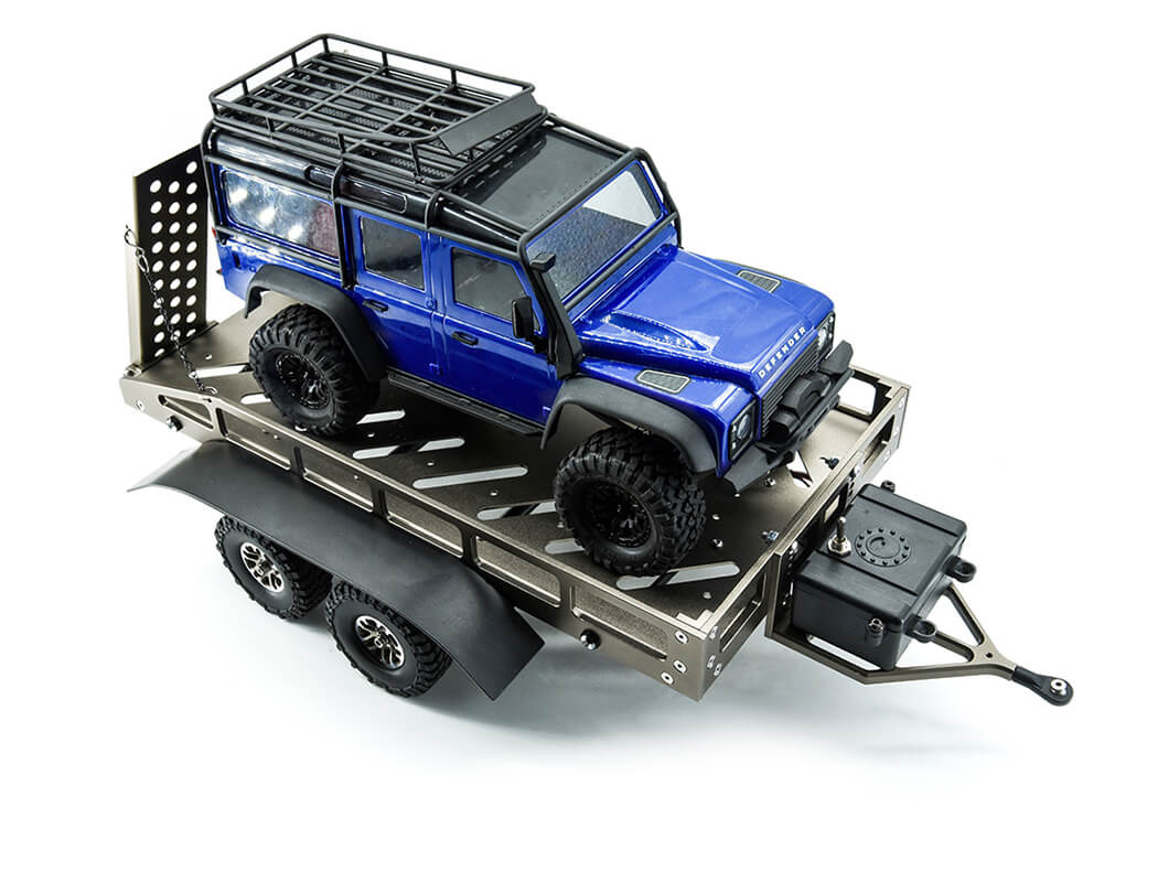 FASTRAX SCALE DUAL AXLE TRUCK CAR TRAILER w/RAMPS & LEDs