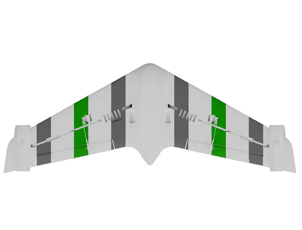 XFLY EAGLE 40MM EDF FLYING WING WITHOUT TX/RX/BATTERY-WITH GYRO - GREEN