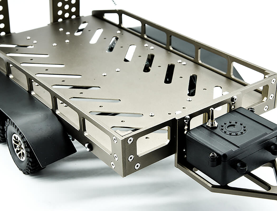 FASTRAX SCALE DUAL AXLE TRUCK CAR TRAILER w/RAMPS & LEDs