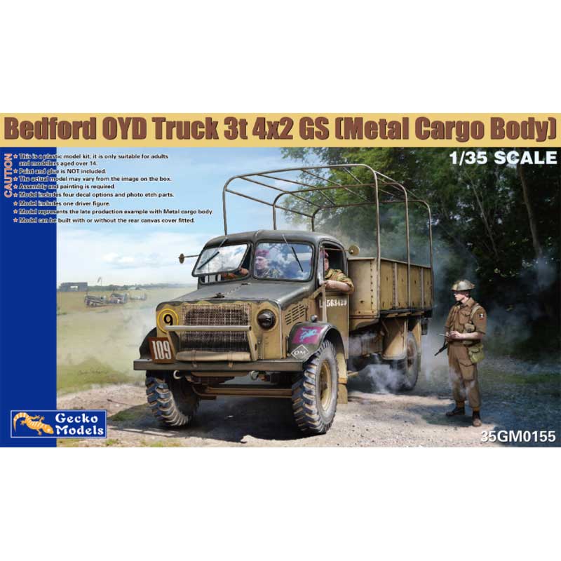 GECKO MODELS 1/35 Bedford OYD Truck 3t 4x2 GS (Metal Cargo Body) kit 35GM0155