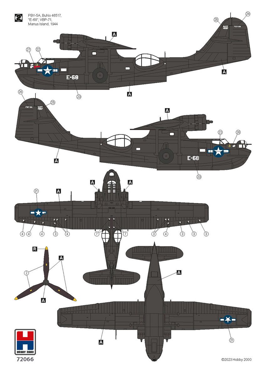 Hobby 2000 1/72 Consolidated PBY-5A Catalina PTO 72066