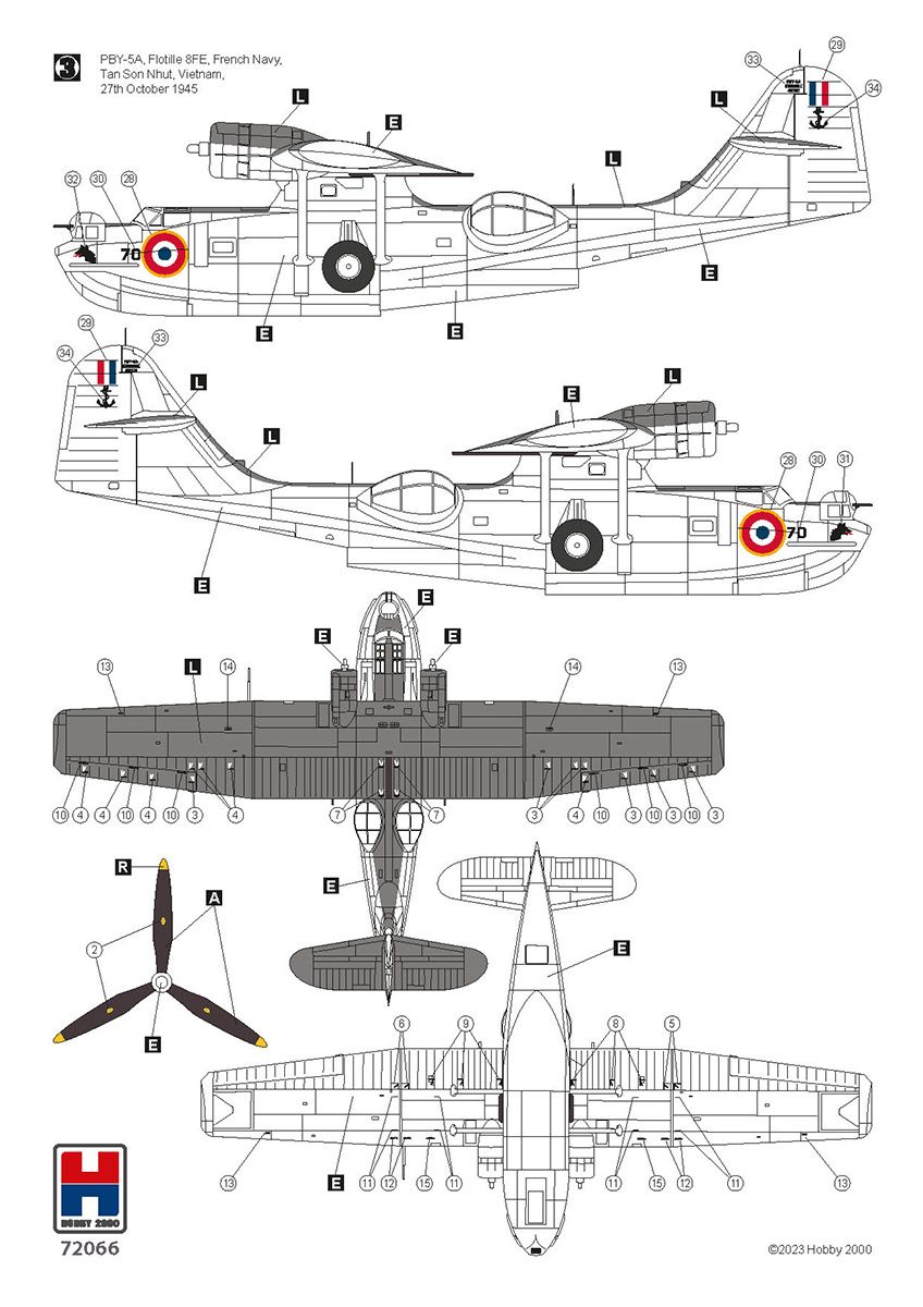 Hobby 2000 1/72 Consolidated PBY-5A Catalina PTO 72066
