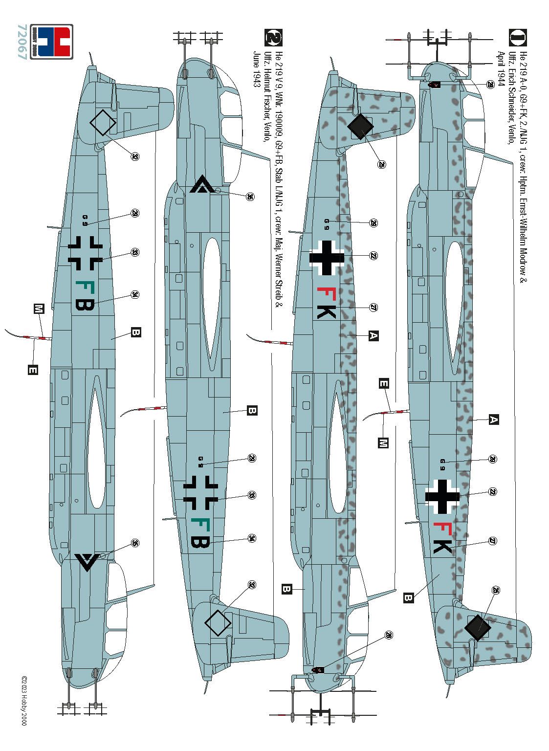 Hobby 2000 1/72 Heinkel He-219A-2 72067