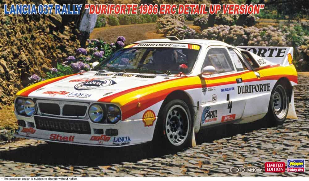 Hasegawa 1/24 1986 Lancia 037 Rally - Duriforte ERC Model Kit With Etched Metal Parts HALE20775