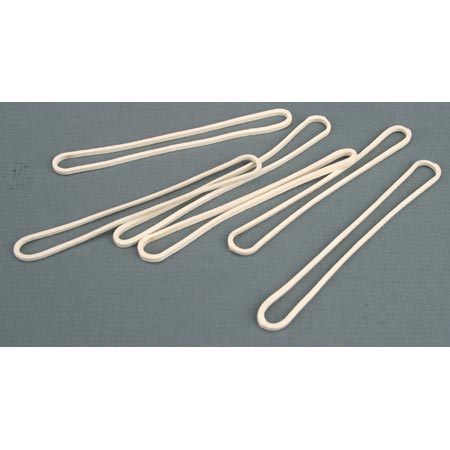 HobbyZone White Rubber Bands - pack of 6