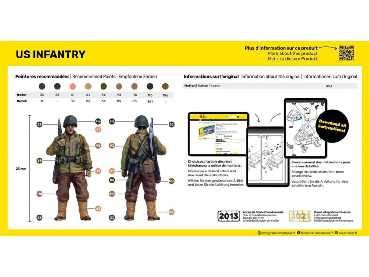 Heller 1/72 US Infantry - 50 pieces 49601
